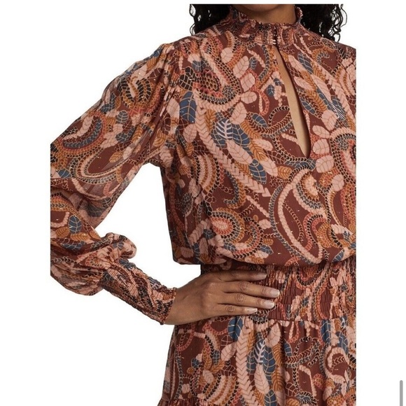 A.L.C. Silvie Silk Mini Dress in Ginger Combo Size 4 $495.00 - Picture 7 of 13
